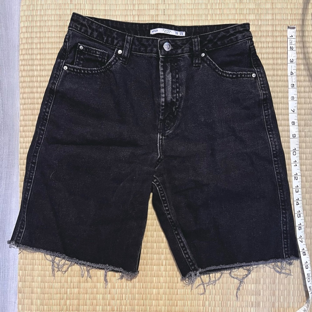 Vintage Like Black Denim Cut Off Shorts